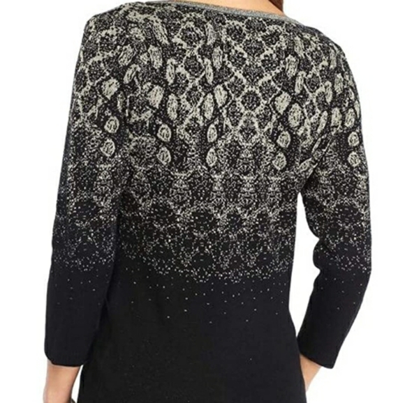 Ruby Rd black and gold sweater - Picture 2 of 7